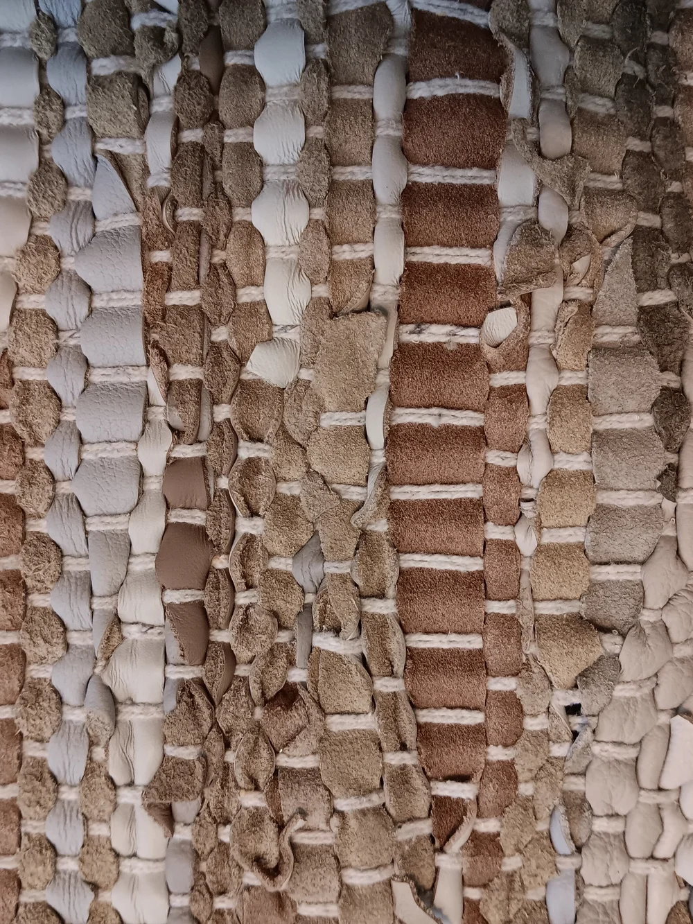 Leather Strip Hippy Rug Very Clean